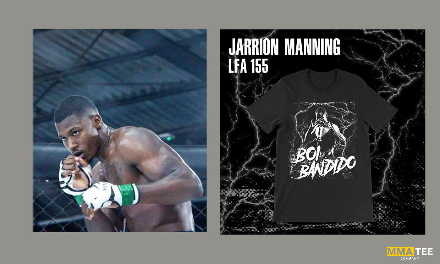 Jarrion Manning Signs with MMA Tee Co Ahead of March 24th Bout - Official Fight Merch Now Available