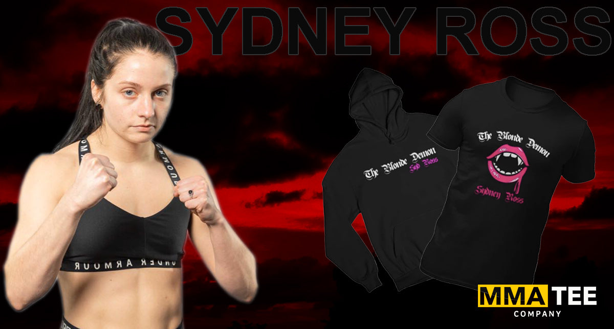 “The Blonde Demon” Sydney Ross Signs With MMA Tee Company